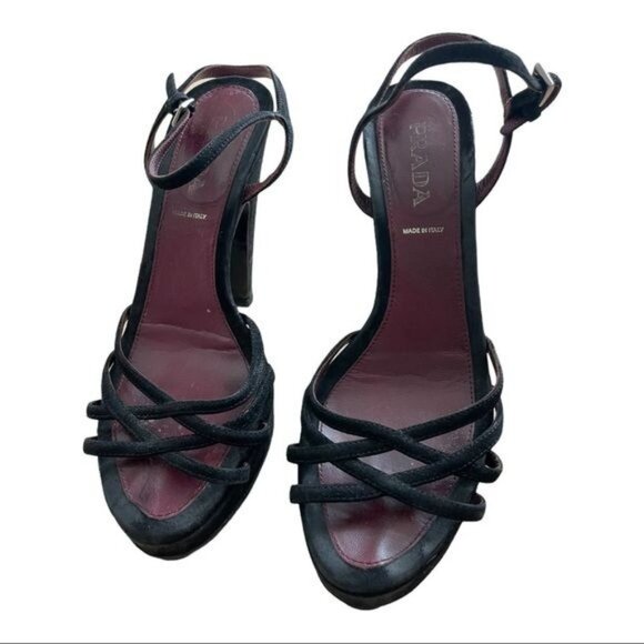 Prada Black Strappy Heels - Picture 9 of 13